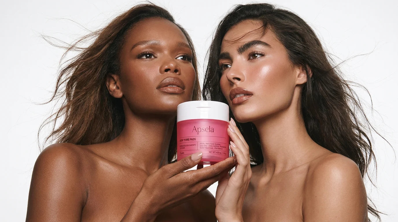Duas mulheres segurando o pote de Deep Pore Pads